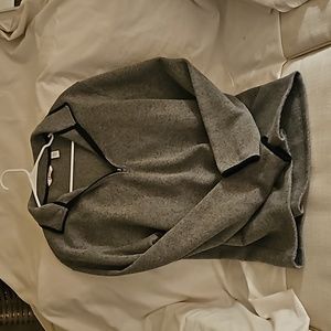 IZOD half zip men's sweater, size L, dark Grey.